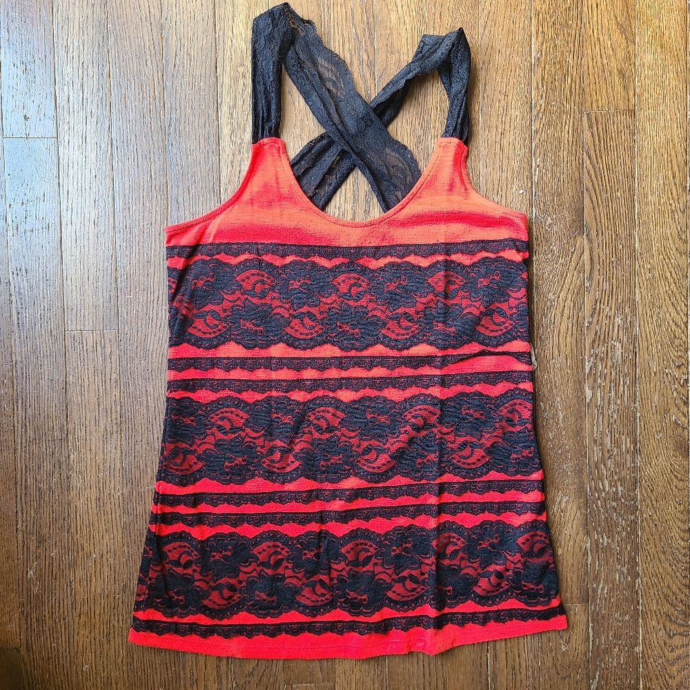 Red & Black Vanity Blouse